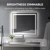 40x32 inch Dimmable LED Mirror Bathroom Mirror Antifog Wall Vanity Makeup Mirror