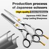 Fenice Totem Professional Hair Scissors, Sharp Precision Cutting, No-Pull Design, Zero Damage (SET, 6.5")