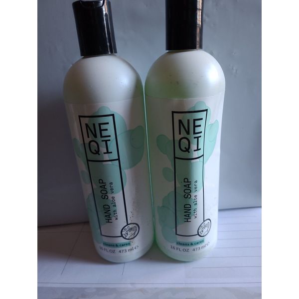 NEQI (2 PK) Liquid Hand Soap With Aloe Vera Vegan Paraben & Gluten Free 16oz ea
