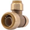 SharkBite U454LF 3/4 x 1/2 x 1/2 Inch Reducing Tee Push-Fit Brass Tee