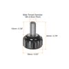sourcing map 14pcs Knurled Knobs M5 x 10mm Male Thread 16mm Head Grip Plastic Metric Clamping Knobs Handles Thumb Screws with Threaded Stud, Black