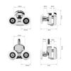 Set of 4 Double Shower Door Rollers/Runners/Guides/Wheels diameter 25mm (Model-B)