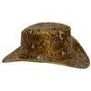 Snake Print Real Leather Aussie Style Bush Hat Burmese Python Cowboy Cowgirl