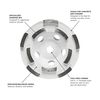 Bosch DC4510HD 4-1/2 in. Double Row Segmented Diamond Cup Wheel