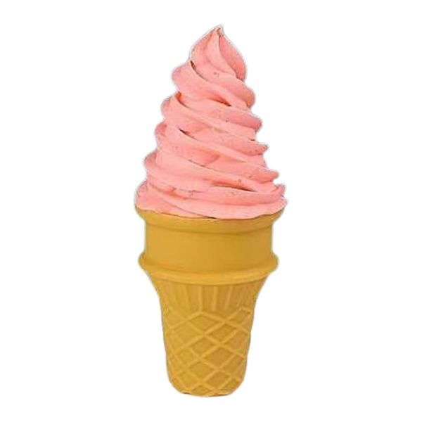 Fenteer Fake Ice Cream Cone Simulation Ice Cream Food Model Realistic Pretend Food Toy for Decoration Fake Cupcake Prop Desktop Decor Display, Pink