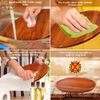 Wood Dinnerware Set 12Pcs Acacia Wood Tableware Set, Dishes Set for 4
