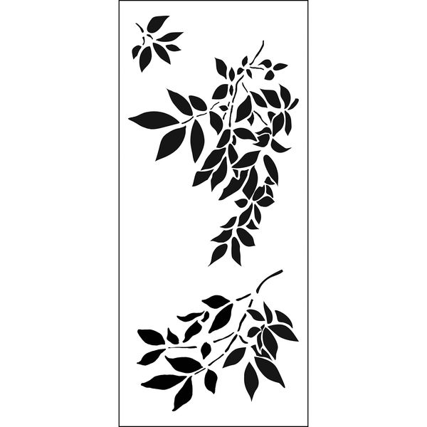 The Crafter's Workshop Slimline Stencil Gentle Leaves, Multicolour, 4" x 9"