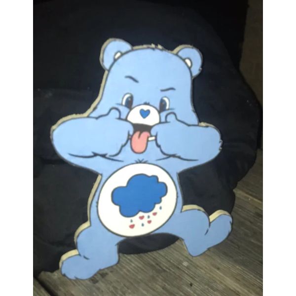 Care Bear Grumpy Bear Wooden Hand cut Plaque ready to display