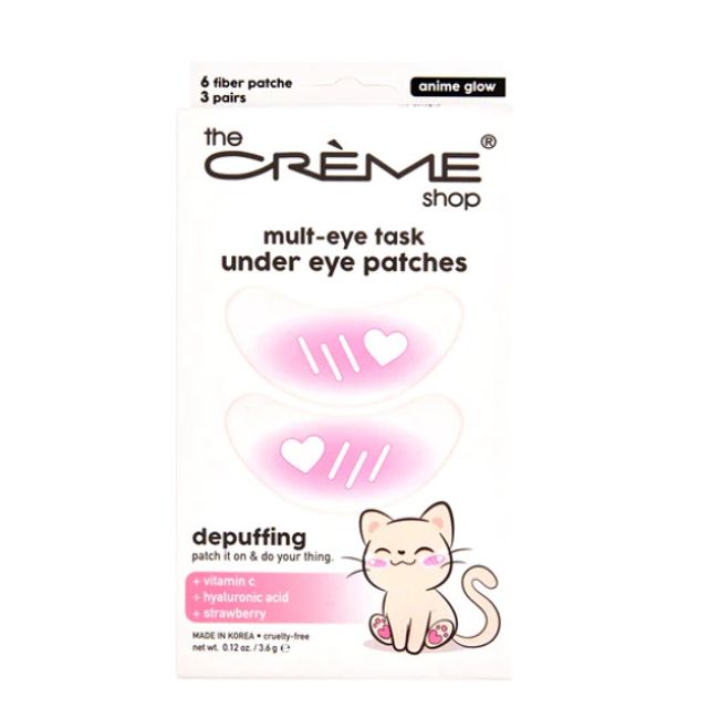 The Crème Shop Mult-Eye Task Under Eye Patches - Depuffing -Anime Glow (3 Pairs)