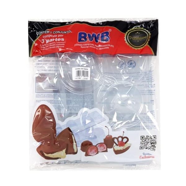 BWB 70mm Sphere Chocolate Mold - Plastic, White, Sphere Shape