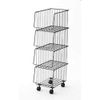 Stacking Wagon, Living Wagon, Sanitary Wagon 4 Tiers (Black)