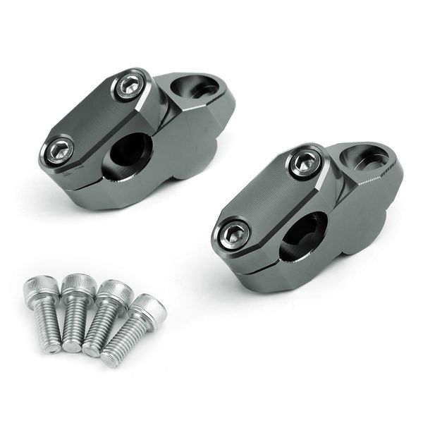 Bruce & Shark Motorcycle ATV Bike Quad 7/8" Handlebar Riser Billet Titanium