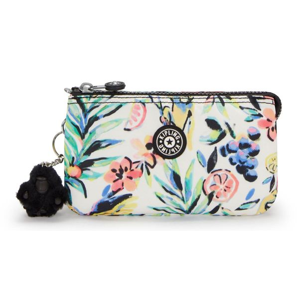 Kipling Creativity L Large Purse, Pouches, Cases, Cocktail Floral (Orange)