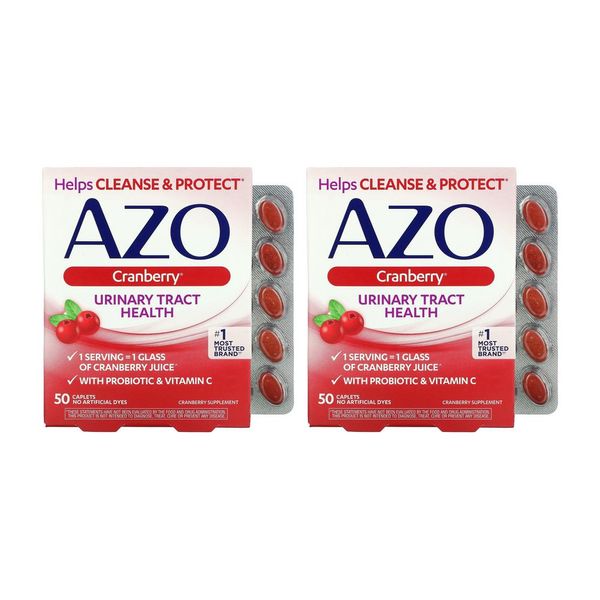 Azo Cranberry Urinary Tract Nutrients Cranberry Probiotics Vitamin C 50 Tablets 1 Pack