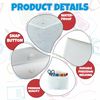 40Pcs X A5 Plastic Wallets with Popper Plastic Folders Document Files Stud Button Popper Wallet Envelope Folders Pockets Polypropylene Document Folder for Individuals School Office (White)