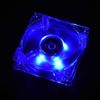 4Pin Mute PC Case Cooling Fan, 80mm LED Light 12V Computer Cooler, for Computer Case Cooling(Blue)