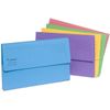 Forever A4 Half Flap Rigid Card Document Wallets Assorted Colours - Pack of 5