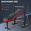 Folding Weight Bench Press Adjustable for Home Use Workout 600lbs w/Barbell Rack