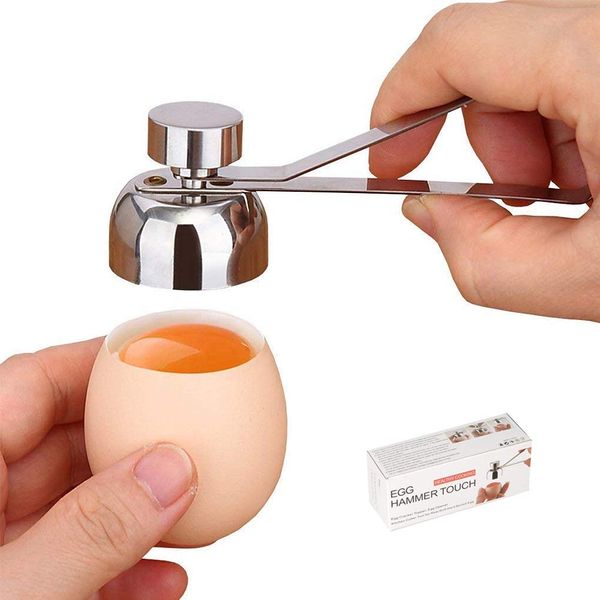 Jrancc Shell Opener Egg Opener Stainless Steel Egg Topper Kitchen Cutter Tool for Raw/Soft Hard Boiled Egg