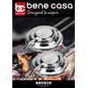 Bene Casa - Flying Saucer Sandwich Press with Heavy-duty Natural Wooden Handles (16") - Ideal for Bonfire or Camping Cooking