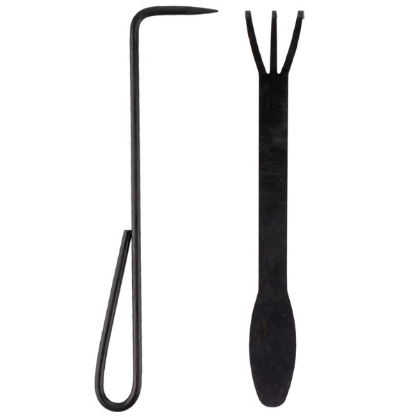 BambooMN Bonsai 2pc Set - 9" Root Pick and 9" Root Rake - 3 Sets