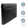 Cathedral Products A4 Canvas Document Bag with Zip and Outer Mesh Pocket - Black