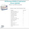 10 Person Contractor First Aid Kit OSHA Compliant, 95 Pcs/Case, Wall Mountable