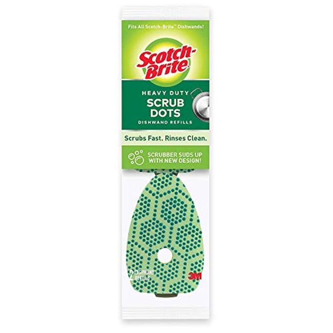 Scotch-Brite Heavy Duty Dishwand Refill Heads, 4 Refills Total 