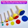 30pcs Assorted Size Round Sponges Brush Set, Paint Tools for Kids