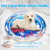 Water Sensor Play Mat,Sensor Water Playmat for Cats Dogs,Cool Comfort Inflatable water mat,Multi-function,Interactive,Portable
