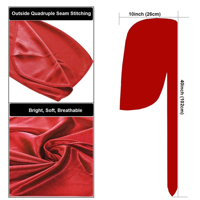  3PCS Silky Durags Pack for Men Waves, Satin Doo Rag, Award 1  Wave Cap,L : Clothing, Shoes & Jewelry