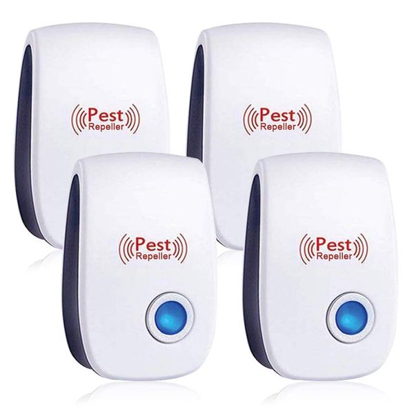 Ultrasonic Pest Repeller 4 Pack - Electronic Repellent for Pest Control – Rodent Repellent Indoor, Ultrasonic Indoor Pest Repellent, Plug-in, for Mosquito, Insect, Mice, Spider, Bug, Ant, Cockroach