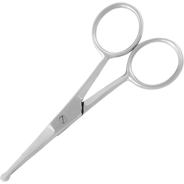 Nail Scissors Cuticle Scissors Rounded Tip Extra Strong Multi-Purpose Stainless Steel Manicure Scissors for Nose Hair, Eyebrow, Eyelash, Dry Skin