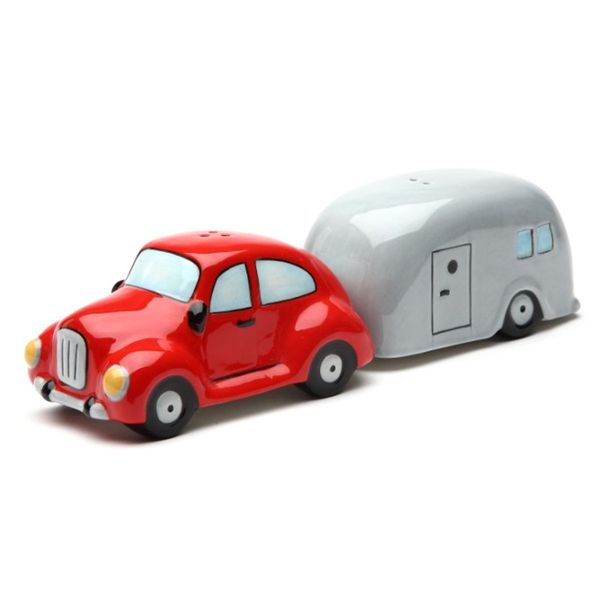 Pacific Trading Car and Trailer Magnetic Ceramic Salt & Pepper Shaker