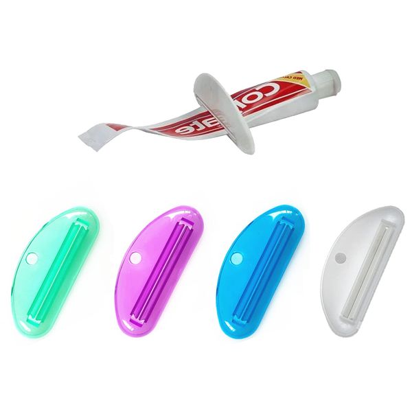 Toothpaste Tube Squeezer,4 Pcs Toothpaste Squeezer Dispenser,Plastic Toothpaste Clips Tube Squeeze,Convenient Tube Squeezer,for Toothpaste Hand Cream Paint Tube Cosmetics