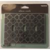 ALLEN + ROTH Triple Toggle Nickel Finish Wall Plate # 0829930