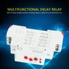 Vikye Multifunctional Delay Time Relay, 35mm DIN Rail Mount, AC 220V, 10 Functions, Adjustable Delay, LED Indication