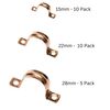 Aretro 22mm Copper Pipe Saddle Clips, Bracket, Pack of 10