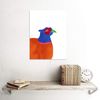 Wee Blue Coo Bright Pheasant Bird Wall Art Print 12X16