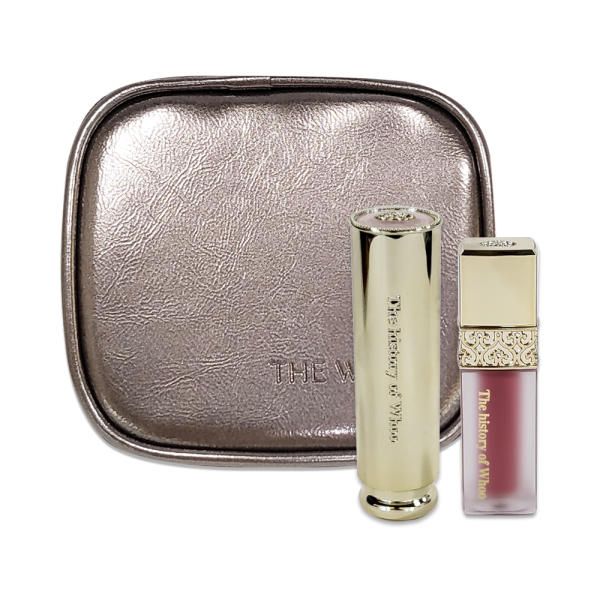 The Whoo Gongjinhyang Mi Palace Lip Balm Rose Planning 24 Years September Silver Square Pouch