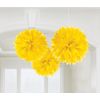 Yellow Paper Fluffy Decorations 40cm /3