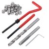25 Pieces M7 Thread Repair Insert Kit with Transparent Plastic Box for Processing Machines