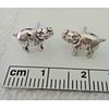 Sterling Silver TINY 6x11mm Pig Hog Studs Posts Earrings! 