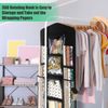 SumDirect Black Double Sided Hanging Gift Wrap Organizer, Wrapping Paper Gift Bag Storage