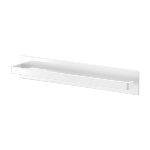 Yamazaki Industries Mist 4231 Magnetic Bathroom Towel Hanger, White, Approx. W 11.0 x D 1.8 x H 2.0 inches (W28 x D4.5 x H5 cm), Bathroom Storage, Towel Bar with Hooks