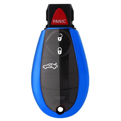 Horande TPU Protector Key Fob Cover Case fit for Dodge Ram 1500 2500 3500 Charger Challenger Durango Grand Caravan Journey Chrysler Town and Country Keyless Entry Key Fob (Blue)