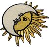 Crescent Sun Moon Embroidered Iron-On / Sew-on Patch
