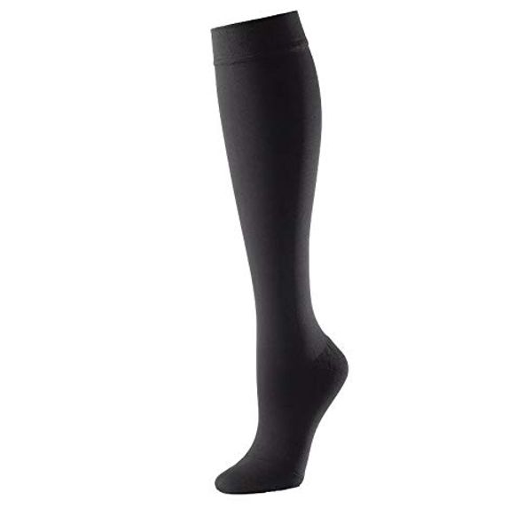 Actilymph Class 2 Standard Below Knee Closed Toe Compression Stockings, X-Large, Black