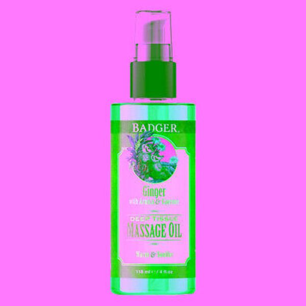 Ginger Deep Tissue Massage Oil  113 Grams By Badger Balm