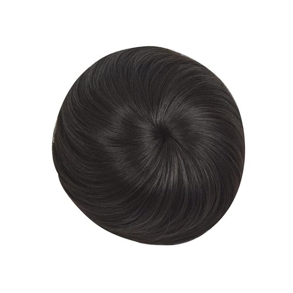 Bun and Wig Ponytail Bun with Adjustable Inside Hair Net for Weddings, Coming-of-Age Ceremonies, Graduations, Shichi-Go-San Festivals (1 pc, Brown Black)